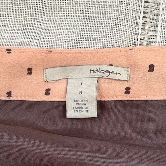 Halogen Pastel Pink and Black Polka Dot A-Line Skirt - Picture 5 of 11